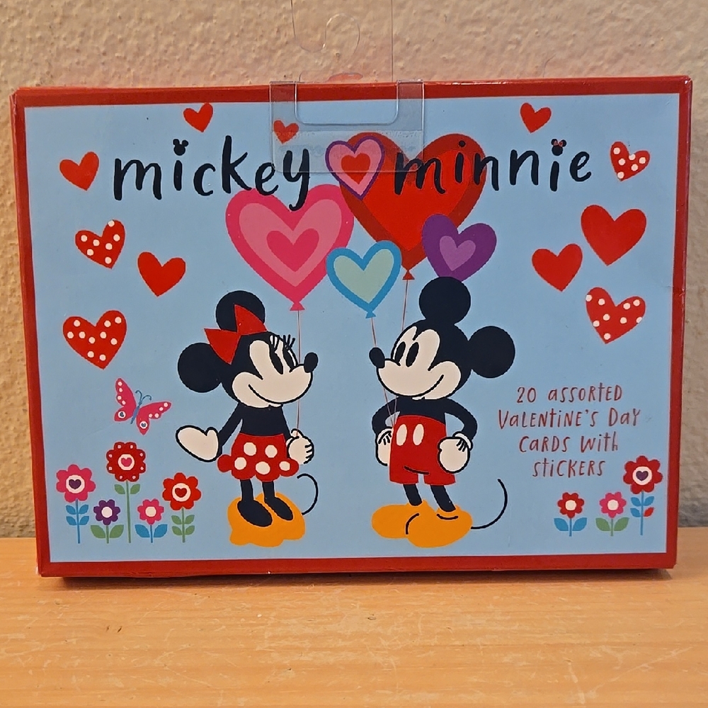 Papyrus-Disney Mickey & Minnie Mouse Valentine Cards-NEW SEALED